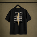 DUTHUR “وللحرية الحمراء باب” Oversize Tişört – Siyah Graphic T-shirt