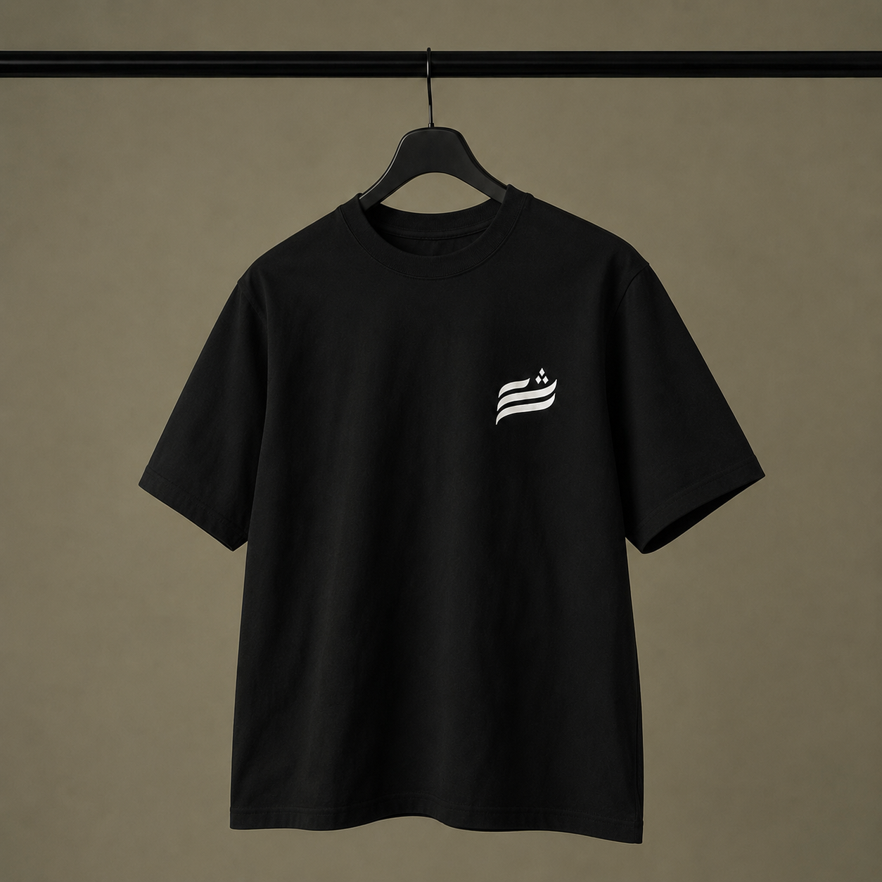 DUTHUR “بلا عقارب” Oversize Tişört – Siyah Minimal Graphic T-shirt