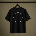 DUTHUR “بلا عقارب” Oversize Tişört – Siyah Minimal Graphic T-shirt