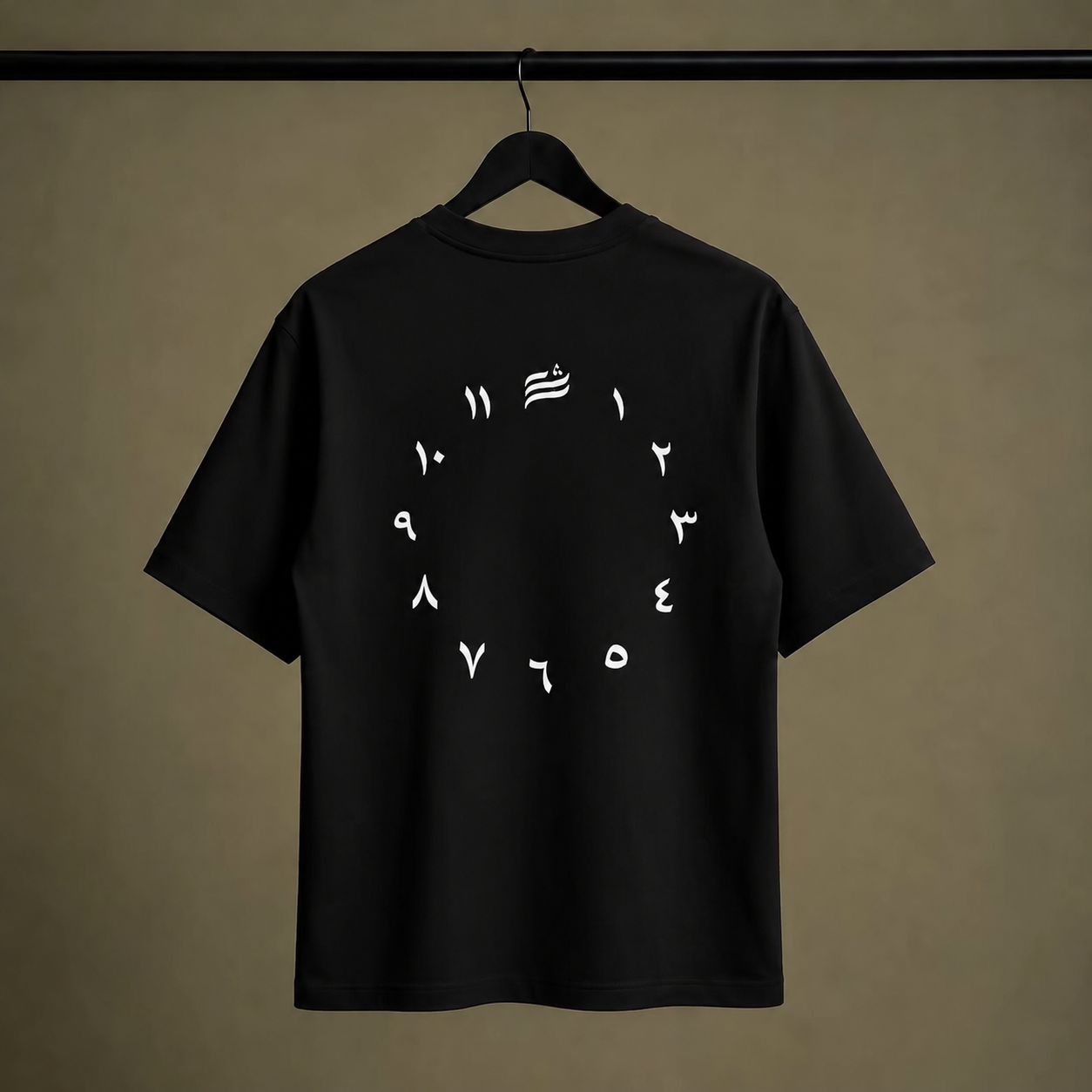 DUTHUR “بلا عقارب” Oversize Tişört – Siyah Minimal Graphic T-shirt